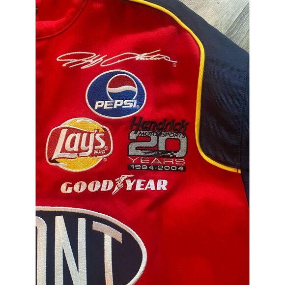 20th Anniversary 2004 Chase Authentic Jeff Gordon L Jacket Dupont Flames Nascar - Picture 8 of 16